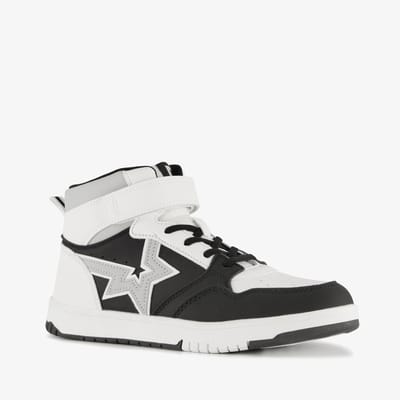 Blue Box hoge jongens sneakers wit zwart - Maat 30