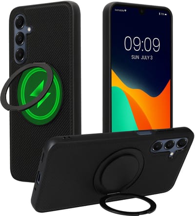 kwmobile Hoesje voor Samsung Galaxy A16 5G Smartphonehoesje – Case compatibel met MagSafe – Cover met ringstandaard