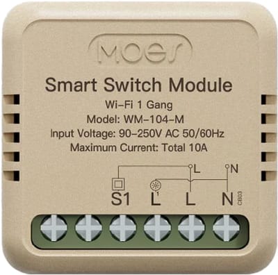 Moes inbouw schakelaar | kroonsteen | Wifi | Tuya Smart en SmartLife | 16A | stroommeter