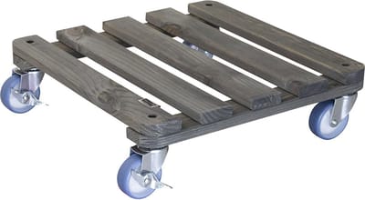 Houten Plantenroller Vintage 40x40 cm - Stevige Bloemenroller voor Binnen en Buiten met 200 kg Draagvermogen