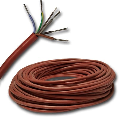 Hittebestendige Aansluitkabel OFC Koper Vertind 5x6 mm² per Meter