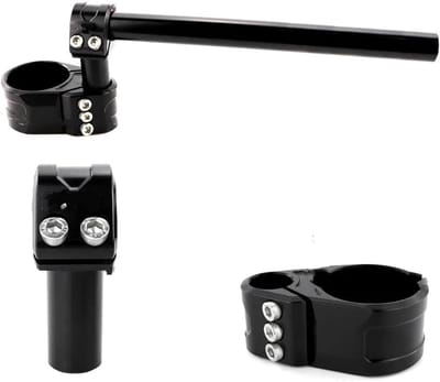 Motorfiets Stuurverhoger - Clip-On Riser - Sportievere Houding - In Hoogte Verstelbaar - 41MM Clip - Zwart