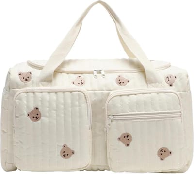 Luiertas met capaciteit - Baby opbergzak - Baby verzorging - Cartoonbeer ontwerp - 48x22x26cm - Multicolor