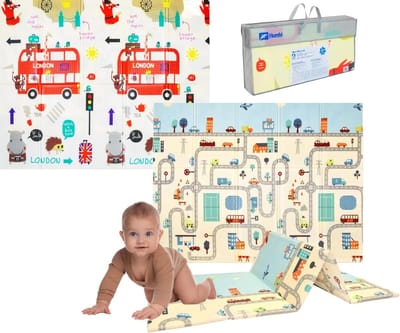 Opvouwbare Speelkleed voor Baby - Dubbelzijdige Waterdichte Kruipmat 150x180cm