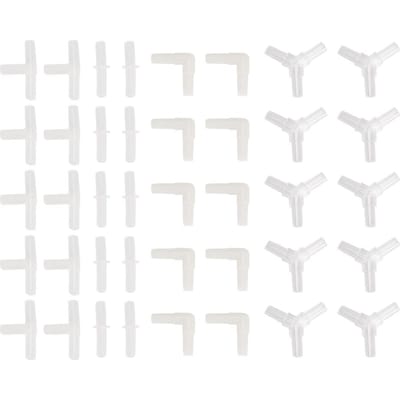 Raccords de tuyauterie pour pompe à air d'aquarium en plastique white