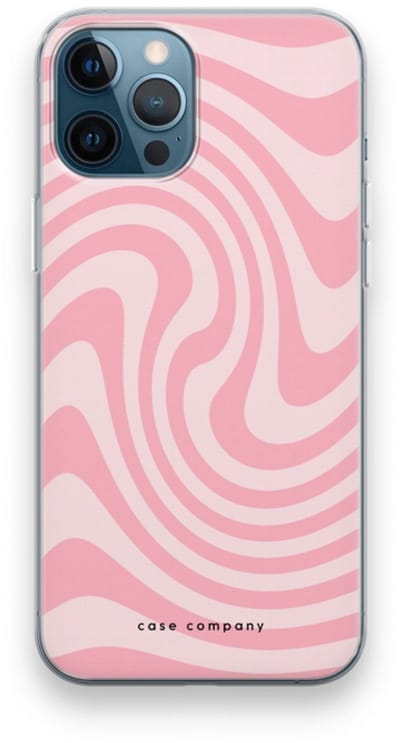 Case Company® - Hoesje geschikt voor iPhone 12 Pro hoesje - Swirl Roos - Soft Cover Telefoonhoesje - Bescherming aan alle Kanten en Schermrand