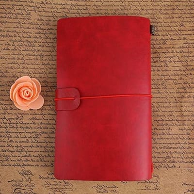 Reisnotitieboekje, Persoonlijk Dagboek, PU Leer, Navulbaar Notitieblok, Perfect voor Mannen en Vrouwen, Ideaal voor Reizen en Aantekeningen