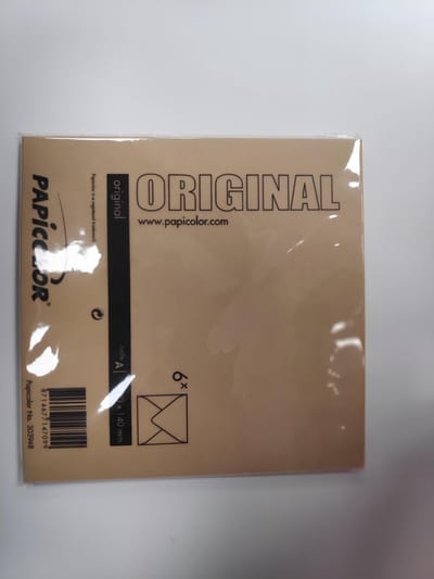 Papicolor Original Envelop Mosterdgeel 6 stuks 140 x 140 mm