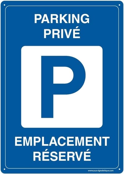 Parkeerplaats Bord - Reserveer Bord - Parkeerplek Reserveren - Voorgeboord Hard PVC - 210x300 mm - Blauw