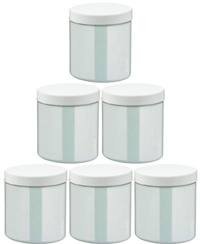Scrubzout Hammam Herbal - 300 gram - Pot met witte deksel - set van 6 stuks - Hydraterende Lichaamsscrub