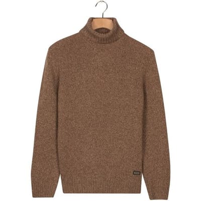Baileys Trui High Rollneck Faux Uni Wool Blend Donker Taupe / male