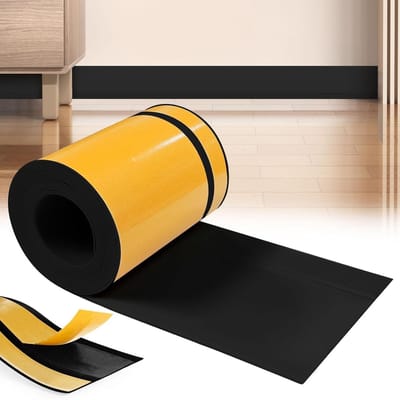 Dailygoods- Plint 80 mm x 20 mm - Zelfklevend - Flexibel - PVC - Waterdicht - Vuilafstotend - Geschikt voor badkamer en keuken - Wandafwerking
