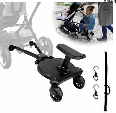 RFWR® Universele kinderwagenplank met zitje - Praktische en compacte kinderwagenaccessoire