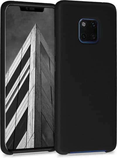kwmobile telefoonhoesje geschikt voor Huawei Mate 20 Pro - Hoesje met siliconen coating - Smartphone case in mat zwart