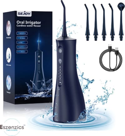 Eszenzics™ Waterflosser Pro7 - Geavanceerde Monddouche - Flos apparaat - 360° roterend - 5 standen - Oplaadbaar - 30 Dagen gebruik - Waterdicht IPX7