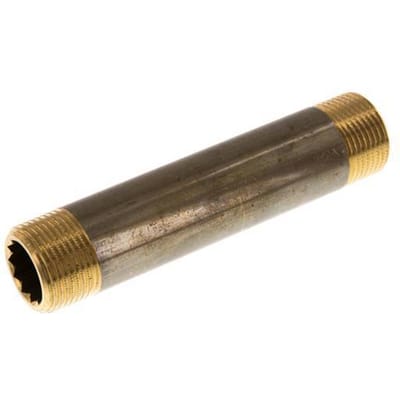 G 3/4'' Messing Dubbele Pijpnippel 16 Bar DIN 2982 - 120mm - FL2S-M-B-034G-120L