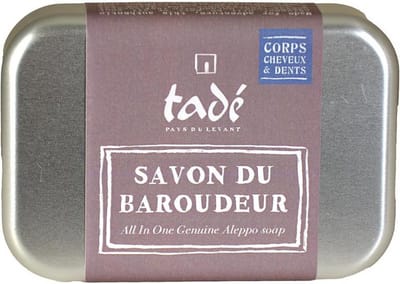 Tade Reisblikje met aleppo zeep 90 Gram