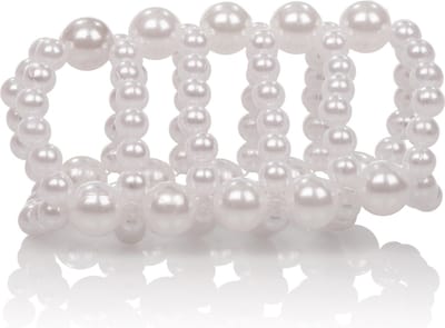 Basic Essentials Pearl Ring - Penissleeve - Parelmoer - Large - Ø 40 mm