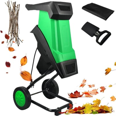Elektrische Houtversnipperaar - Tuinhakselaar Mulchmachine - Efficiënt Tuinafval - Overbelastingsbeveiliging - 39mm Snijdiameter - Zwart