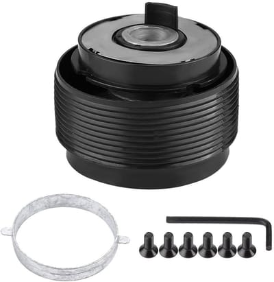 Allecto - Stuurnaafadapter - Quick Release - Hoogwaardige kwaliteit - Zwart - Aluminium - Professionele installatie aanbevolen - Geschikt voor auto
