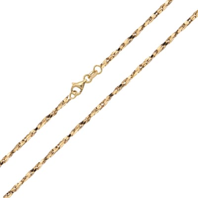 Cavill - Gouden Ketting - 375 Geelgoud - 9 Karaat - Dubbele Vlecht - Lichtgewicht & Elegant - 45 cm - Luxe Dames Sieraad