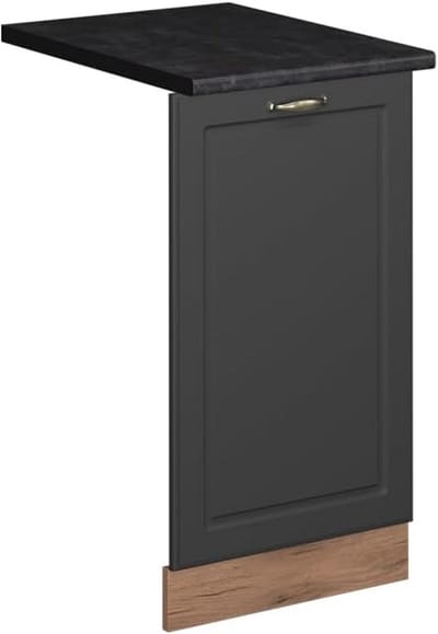 Keukenkast Deur - Frontpaneel Vaatwasser - Keuken Inrichten - Soft-close Scharnieren - 45 cm Breed - Antraciet Goud