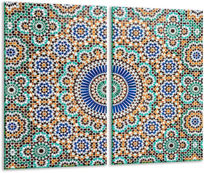 TMK ArtDeko - Snijplank - Glas - 30x52cm - Mozaïek - Inductiekookplaten