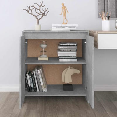 vidaXL - Dressoir - 70x41x75 - cm - bewerkt - hout - betongrijs