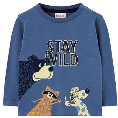 Boboli Knit T-shirt Met Lange Mouwen Blauw 5 Years Jongens,Meisjes