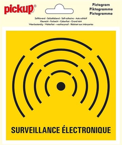 Pickup Pictogram 15x15 cm - Surveillance electronique - alarme