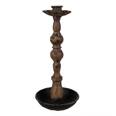 Clayre & Eef Kandelaar 25 cm Zwart IJzer