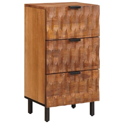 vidaXL - Dressoir - met - lade - Acacia - Bruine - Afwerking - 40 - x - 33 - x - 75 - cm