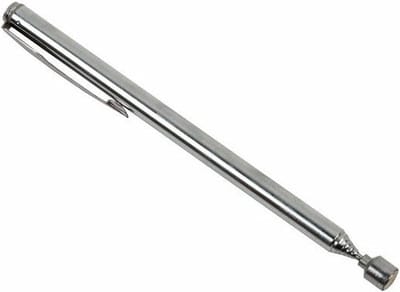 Scoby - Telescopische Magneetpen - Uitschuifbare Magnetische Pen - Schroefjes Verzamelen - 80 cm - Zilver
