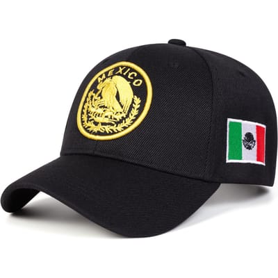 Unisex Mexico Adelaar Borduurwerk Baseballpetten Lente Herfst Buiten Verstelbaar Casual Petten Zonbescherming Pet Sportpet yellow