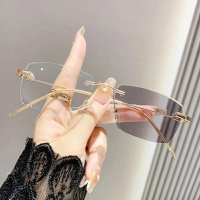 Intelligente Fotochrome Myopie Bril Dames Retro Trendy Min Zicht Zonnebril 2-in-1 Verziendheid Bril Sterkte Recept 0