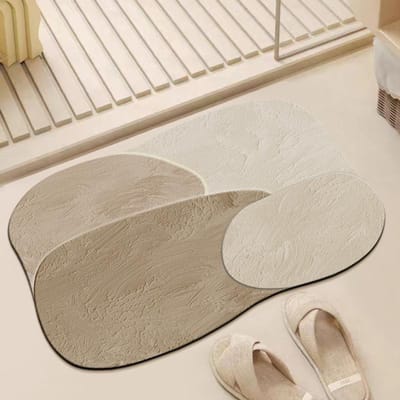 Diatomeeënaarde Badkamer Absorberende Vloermat Badkamerdeur Toilet Douche Voetmat Sneldrogend en Antislip Entree Deurmat 40 * 60CM