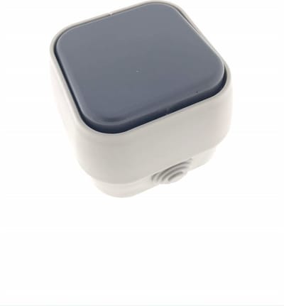 Benson Opbouw wandcontactdoos - IP54 - stof- en waterdicht - 10A - wit/antraciet