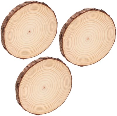 Houten Stapstenen - Tuindecoratie Pad - Tuin Aankleden - Natuurlijk Hout Materiaal - 3 Stuks 20cm - Natuurlijk