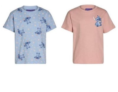 Disney Stitch - T-shirts - Maat 104-110 - 2 Stuks