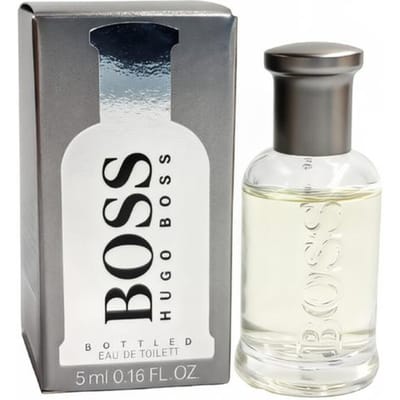 BOSS Bottled Eau de Toilette pour Homme EDT Fragrance Boisée Mini Q Fragrance 5ML marron