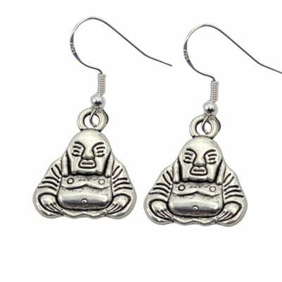 Boeddha oorbellen- zilveren oorbelhaken - Charme Bijoux