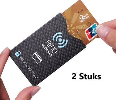 2 Stuks Anti Skim Card Case I Anti Rfid Hoesjes I Rfid Blocker I Pinpas Case I Creditcardhouder I Zwart
