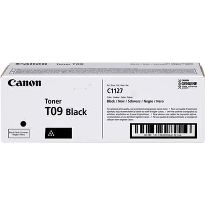 Canon TONER T09 BK tonercartridge 1 stuk(s) Origineel Zwart