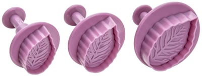 Set van 3 uitstekerstempels met bladmotief Zenker Sweet Sensation