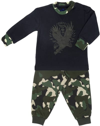 Frogs and Dogs - Pyjama Adelaar - Blauw / Groen - Maat 104 - Jongens