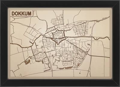 Decoratief Beeld - Houten Van Dokkum - Hout - Bekroned - Bruin - 21 X 30 Cm