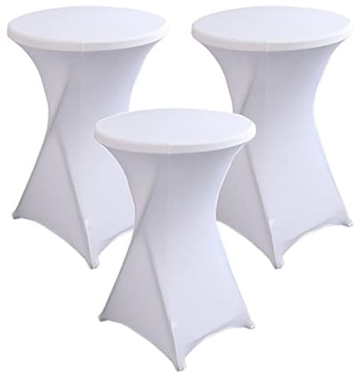 Set van 3 stretch statafelhoezen voor bistrotafels - Ø 60/80 cm, onderhoudsvriendelijk en afwasbaar