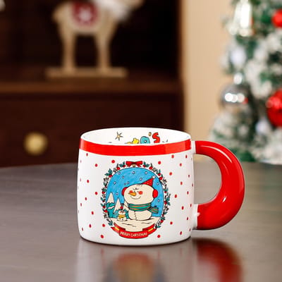 Kerst Mok Keramiek Grote Capaciteit Kleine Cadeaubox Mok Souvenir Koppels Mok Hoge Kwaliteit Meisjes Cadeau 400ML