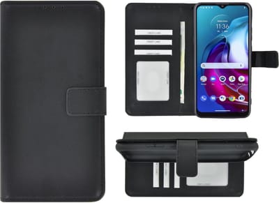 Hoesje Geschikt voor Motorola Moto G30 - Book Case Wallet Zwart Cover