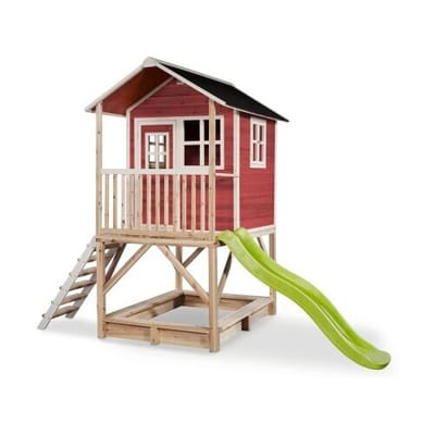 EXIT Loft 500 Houten Speelhuis - Speelhuisje voor Buiten - FSC Hout - Kinderen - Rood